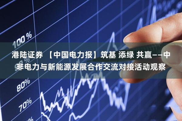 港陆证券 【中国电力报】筑基 添绿 共赢——中非电力与新能源发展合作交流对接活动观察